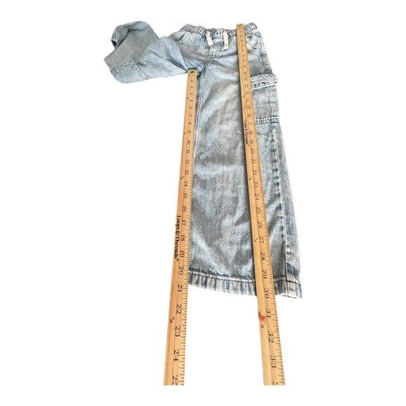 GAP kids Wide-Leg Pull-On Jeans  Cargo Jeans Size M 100% Cotton - Picture 5 of 11